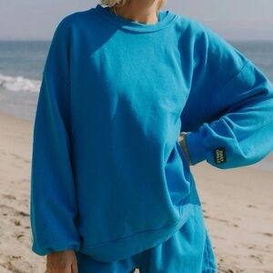 Daily Drills Vibrant Blue Crew Neck Sweater
